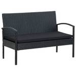 Garten-Sofa-Set Schwarz