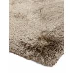 Tapis shaggy tufté main confort SPLASH Taupe - 70 x 140 cm