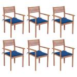 Stapelbarer Stuhl (6er Set) 3007491-3 Blau - Holzwerkstoff - Holzart/Dekor - 56 x 90 x 51 cm