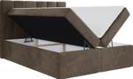 Boxspringbett mit Topper ARTENO Braun - Breite: 140 cm - H3