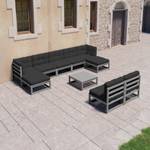 Garten-Lounge-Set 3009739-2 (10-teilig) Anthrazit - Grau