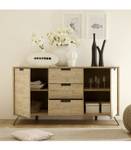 Buffet Palma Beige - Bois manufacturé - 50 x 86 x 156 cm