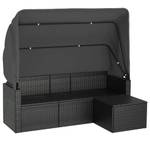 Gartensofa 3029485 (3er Set) Schwarz