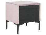 Table de chevet SEZANNE Noir - Rose foncé