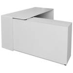 Büroschreibtisch Weiß - Holzwerkstoff - Massivholz - 130 x 75 x 130 cm