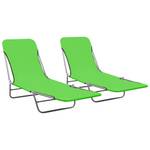 Chaise longue Vert - Métal - 55 x 24 x 182 cm