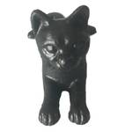 Türstopper liegende Katze Schwarz - Metall - 8 x 7 x 16 cm