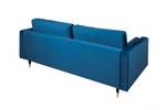 3er Sofa COZY VELVET Blau