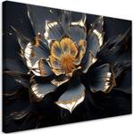 KUNSTDRUCK Luxurious Metallic Flower 90 x 60 cm