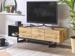 Meuble TV FIORA Noir - Marron - Bois manufacturé - 160 x 44 x 39 cm