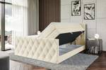 Boxspringbett AMAY KING Ecru - Breite: 160 cm