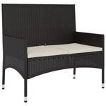 Banc de jardin 3029937 Noir - Crème