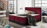 Boxspringbett GLOSSON Schwarz - Rot - Breite: 155 cm