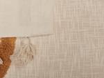 Kuscheldecke MATHURA Beige - Orange - Naturfaser - 130 x 1 x 180 cm