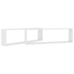 Étagère murale (lot de 2) 3016486-1 Blanc - 100 x 30 x 15 cm - Nombre de pièces dans le lot : 2