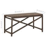 Gartenbank 3000274 Braun - Metall - Polyrattan - 80 x 43 x 40 cm