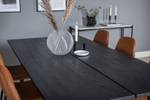 Essgruppe Sleek (7-teilig) Schwarz - Massivholz - 95 x 75 x 195 cm