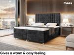 Boxspringbett Aston Schwarz - Breite: 140 cm - H4