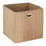 3x paniers de rangement en bambou haut Beige - Marron clair