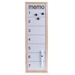 Magnet-/Schreibtafel "Memo", natur Braun - Metall - 60 x 1 x 20 cm