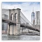 Wandbild New York Stadt Bridge Brooklyn