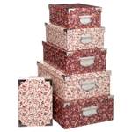 4er Set, Aufbewahrungsboxen, rosa Pink - Papier - 34 x 16 x 48 cm