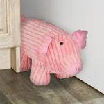 Butoir de porte cochon sur pieds Rose foncé - Fibres naturelles - Textile - 24 x 15 x 12 cm