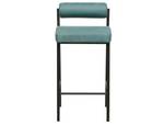 Tabouret de bar AMAYA Noir - Vert - Bleu pétrole