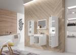 FURNIX salle de bain Misti avec LED Blanc - Bois manufacturé - 140 x 130 x 46 cm