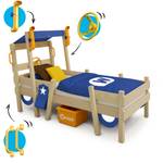 Kinderbett Crazy Sparky Pro Blau - Massivholz - 100 x 139 x 217 cm