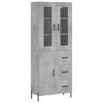 Highboard DE5599 Grau - Holzwerkstoff - 34 x 180 x 70 cm