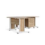 Schreibtisch Prisme Braun - Holz teilmassiv - 230 x 75 x 200 cm