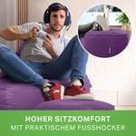 Gaming Sitzsack + Hocker "Cozy+Cube" Violett