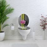WC-Sitz mit Absenkautomatik - Bamboo Schwarz - Grau - Grün - Pink - Weiß - Holzwerkstoff - 38 x 5 x 44 cm