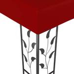 Gartenlaube Rot - Metall - Textil - 300 x 250 x 250 cm