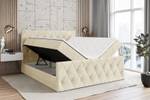 Boxspringbett - AMAY Beige - Breite: 180 cm - H3