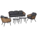 Gartenmöbel-Set (5-tlg.) 860-235 Braun - Polyrattan - 77 x 77 x 187 cm