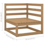 Canapé de jardin (lot de 3) 3009879-2 Marron foncé