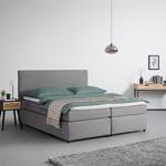 Boxspringbett MELINA Grau - Massivholz - Textil - 182 x 110 x 208 cm