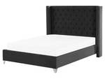 Doppelbett LUBBON Schwarz - Silber - 189 x 142 x 215 cm