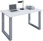 Schreibtisch Lona Silber - Weiß