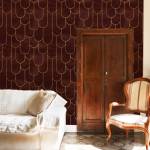 Papier Peint MOTIFS Style Art Déco Beige - Marron - Papier - Textile - 53 x 1000 x 1000 cm