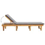 Chaise longue Noir - Bois massif - Bois/Imitation - 61 x 86 x 200 cm