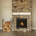 Etagère étroite pour bois de cheminée Noir - Métal - 60 x 90 x 20 cm