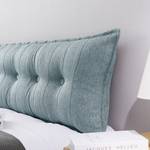 Grand coussin de lit décoratif, lin Gris - Largeur : 180 cm