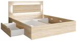 Doppelbett FINO Braun - Breite: 166 cm - Ohne Lattenrost