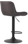 Tabouret de bar Lentini Gris lava - Noir