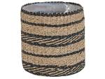 Cache-pot d'intérieur RASBORA Beige - Noir - Bleu - Fibres naturelles - 35 x 37 x 35 cm