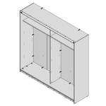 Schwebetürenschrank Sophie 4-5 Weiß - Holzwerkstoff - 231 x 215 x 68 cm