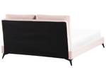 Lit double MELLE Noir - Rose foncé - 156 x 95 x 228 cm